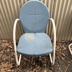 Vintage Metal Chairs Set Of 2