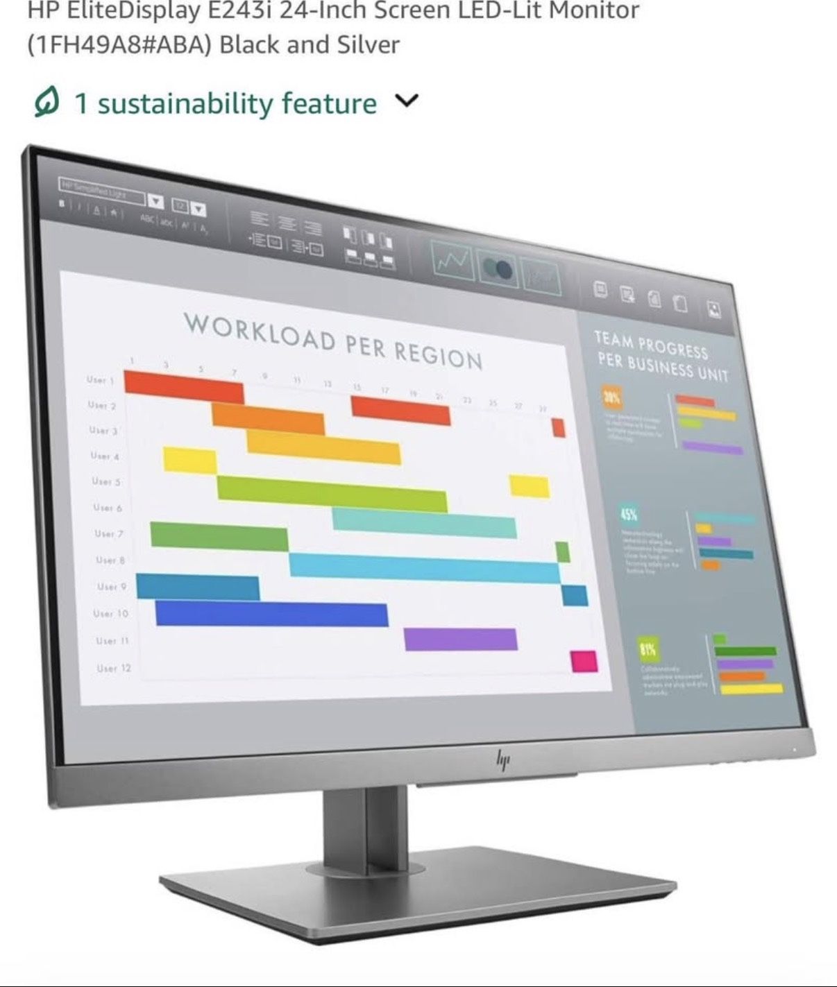 HP EliteDisplay E243i 24-Inch LED Monitor