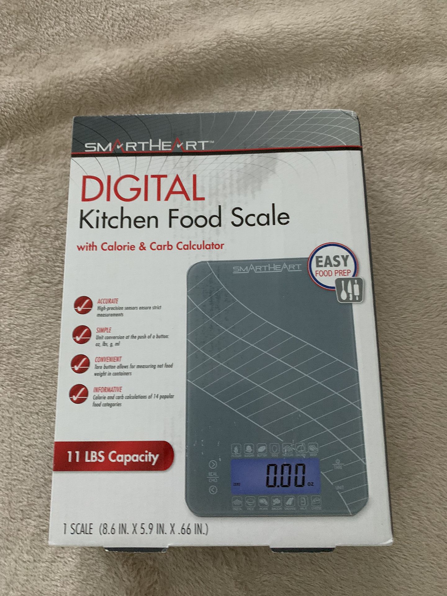 NEW  SmartHeart Digital Kitchen Food Scale