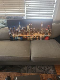 New York Skyline In Color At Night