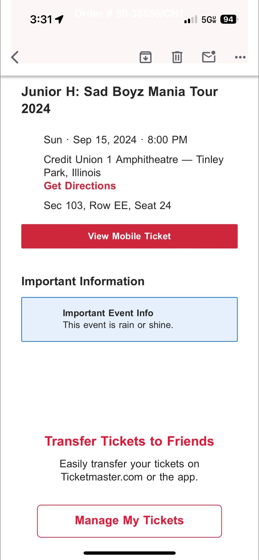 Junior H Ticket