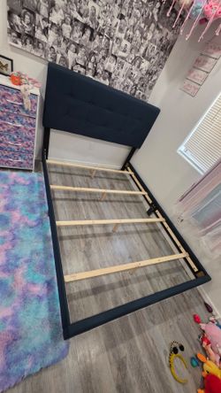 Full size bed frame and box spring