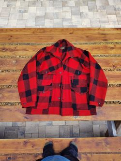Vtg Woolrich Buffalo Plaid Hunting Coat