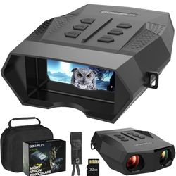 Night Vision Binoculars Goggles - 1312FT/400M Digital Infrared Night Vision Binoculars for Adults,Hunting,Spy,Military Tactical,Camping in 100% Darkne