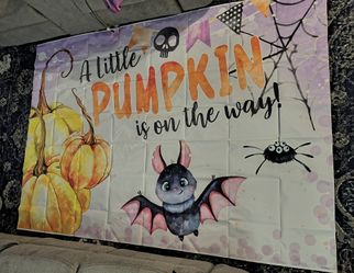 A Little Pumpkin Is On Th Way Backdrop