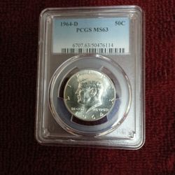 1964-D KENNEDY HALF DOLLAR MS-63