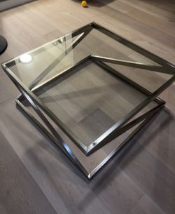 Glass Coffee Table And Side Table