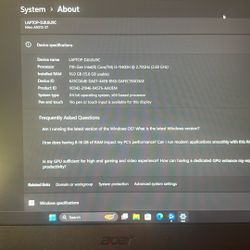 Acer nitro 5 3050ti Gaming Laptop