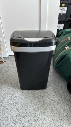 Black Trash Can