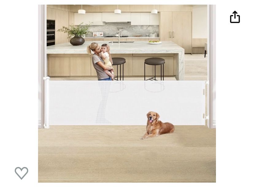 lolycute Extra Wide Retractable Safety Gate 35x137” (White)