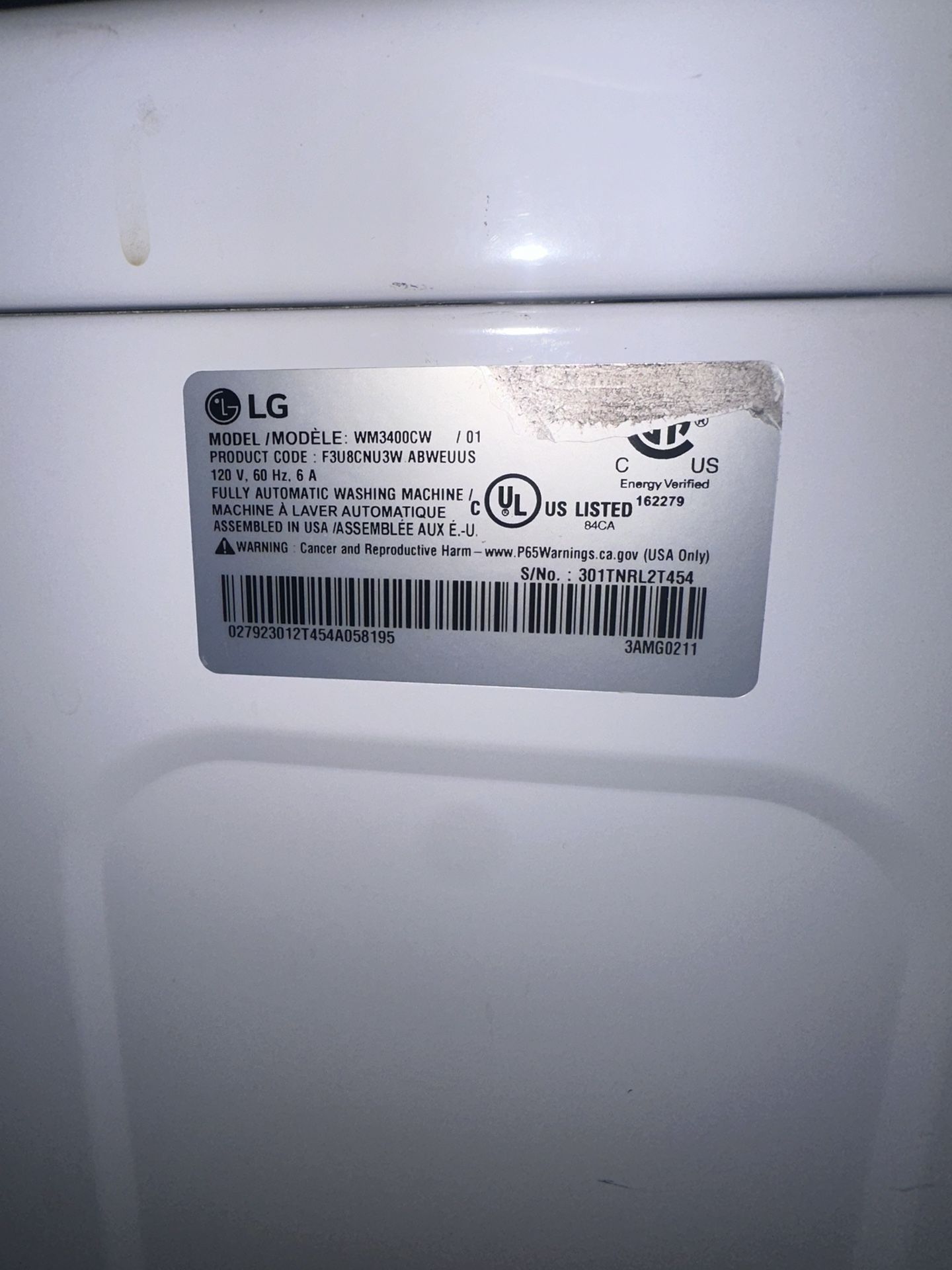 LG Washer And Dryer