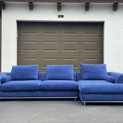 Couch/Sofa Sectional - Microfiber - Blue - Delivery Available 🚛