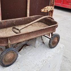 Vintage Toy Wagon Yard Art Or Restore