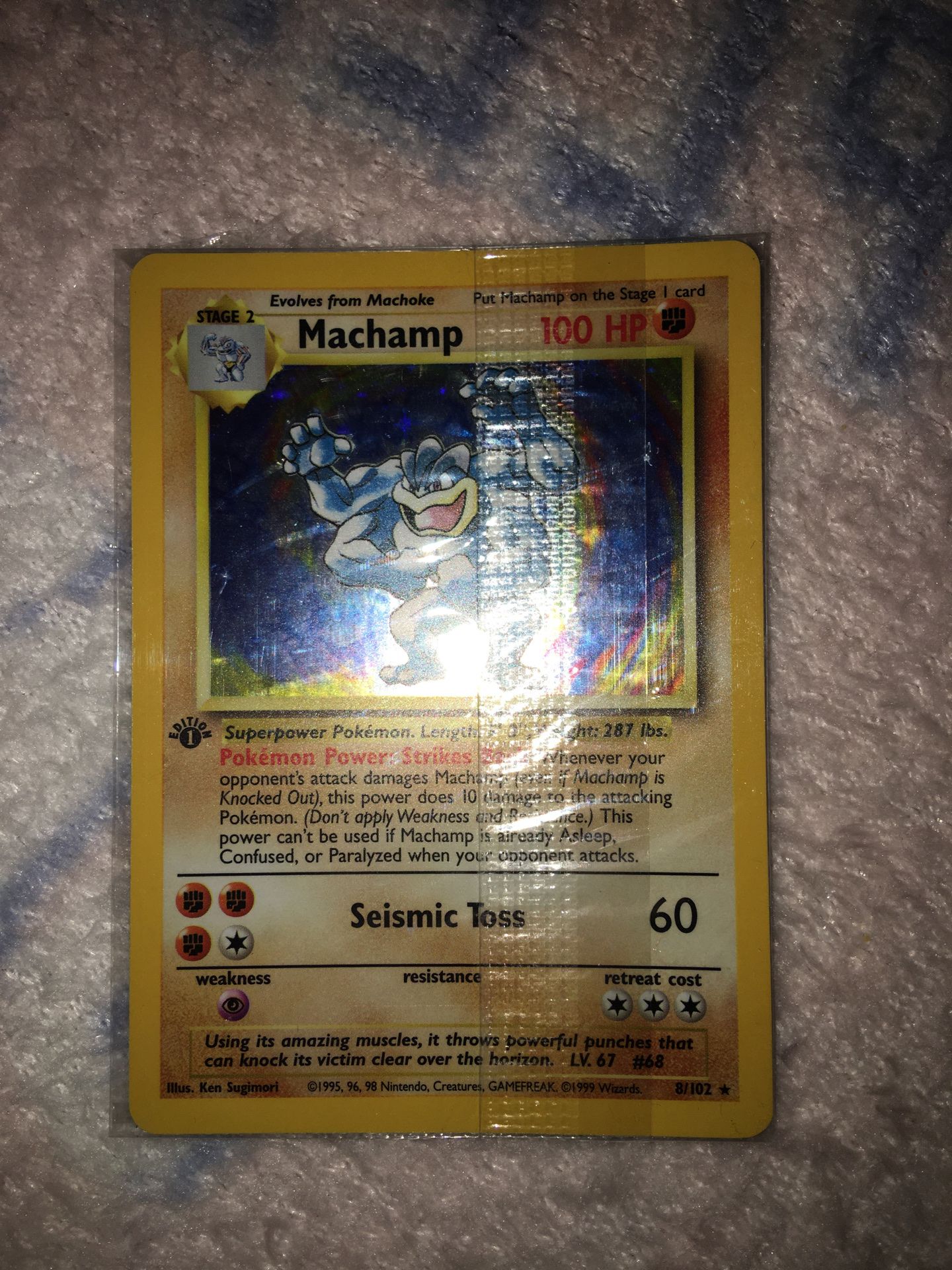 1st edition Machamp Holo Pokemon Card Factory Sealed!!
