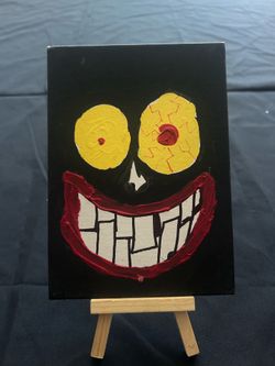 Handmade Abstract Character Canvas Painting
