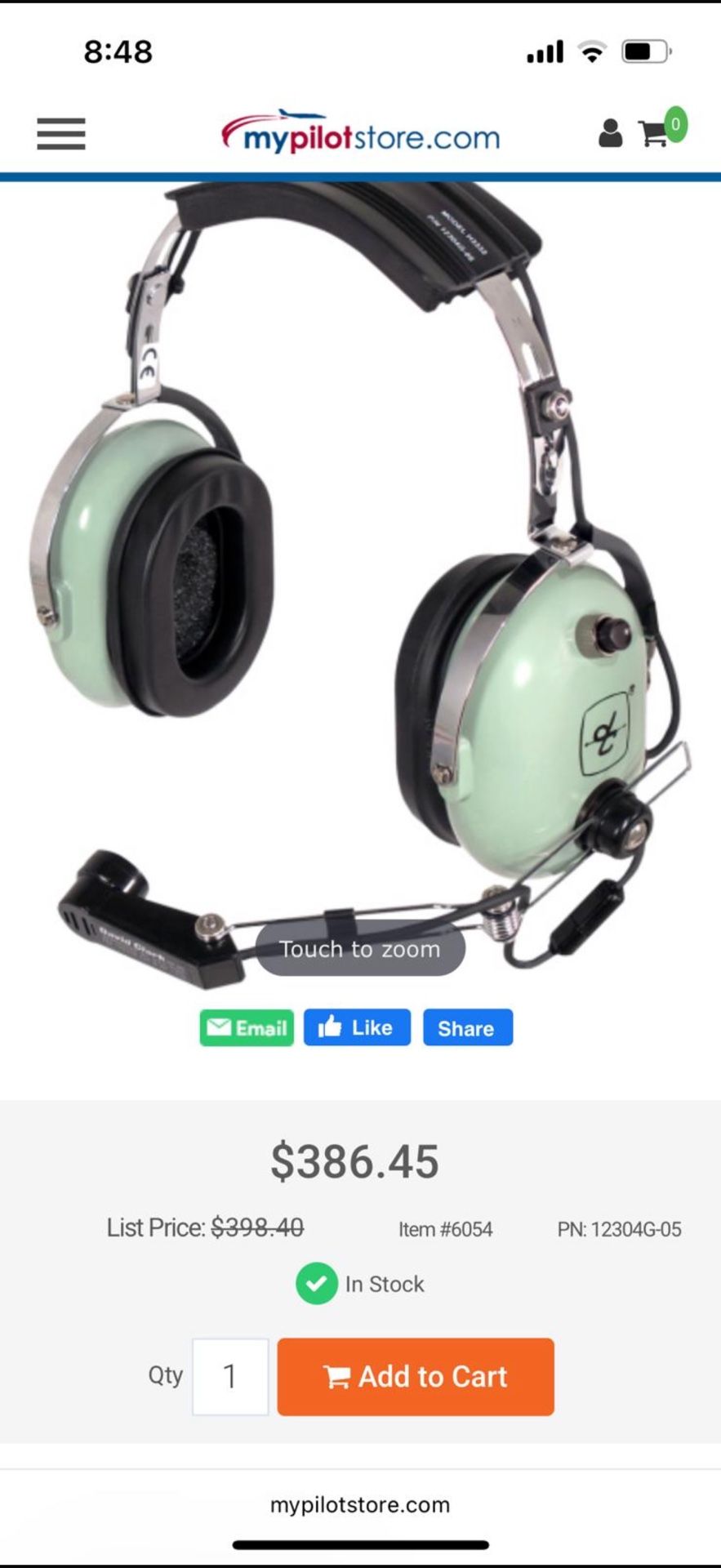 David Clark Pilot Headset