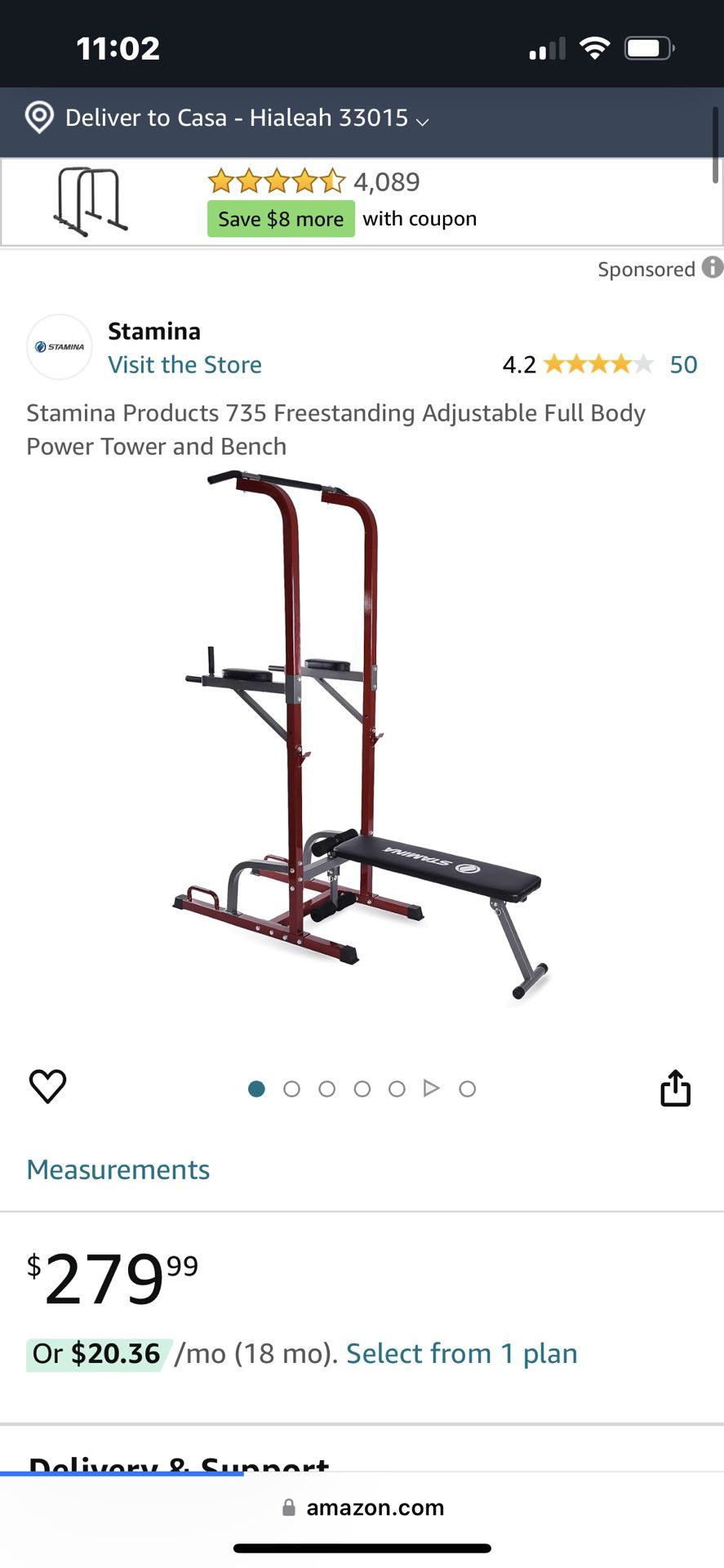 Power Tower and Bench Exercise Workout 
