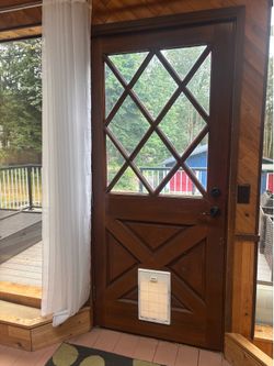 Exterior Solid Wood Door with window