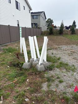 FREE: 6 pier pads with 4x4 posts