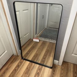 24X40 inch Bathroom Mirror Vanity Mirror for Wall, Tempered Glass, Hangs Horizontally or Vertically, Aluminum Alloy Framed Wall Mirror Modern Farmhous