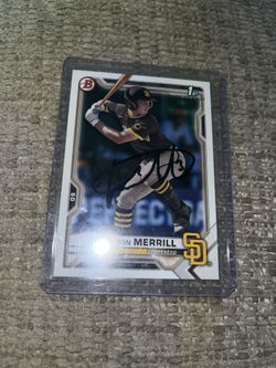 JACKSON MERRILL SIGNED BASEBALL CARD