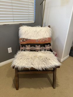 World Market Ivory Faux Fur Chair for Sale in Ladera Ranch CA OfferUp