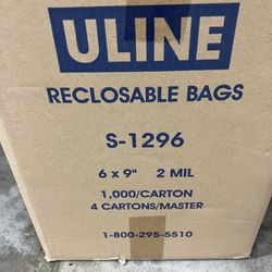 Case Of 6 X 9 Reclosable Bags, 2MM Thick