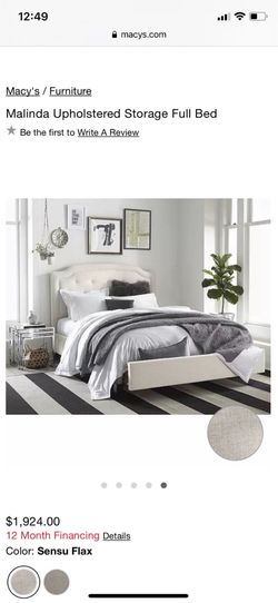Upholstered Full Size Bed w/ Drawer