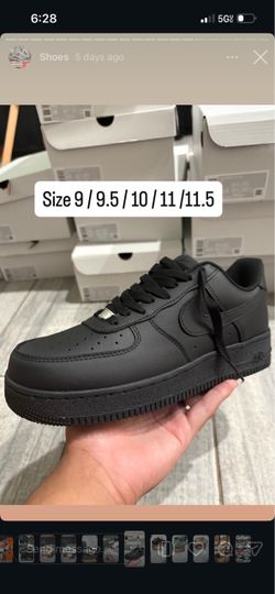 Nike black air forces