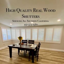 Real Wood Interior Shutters- 951-573-2560 Persianas De Madera