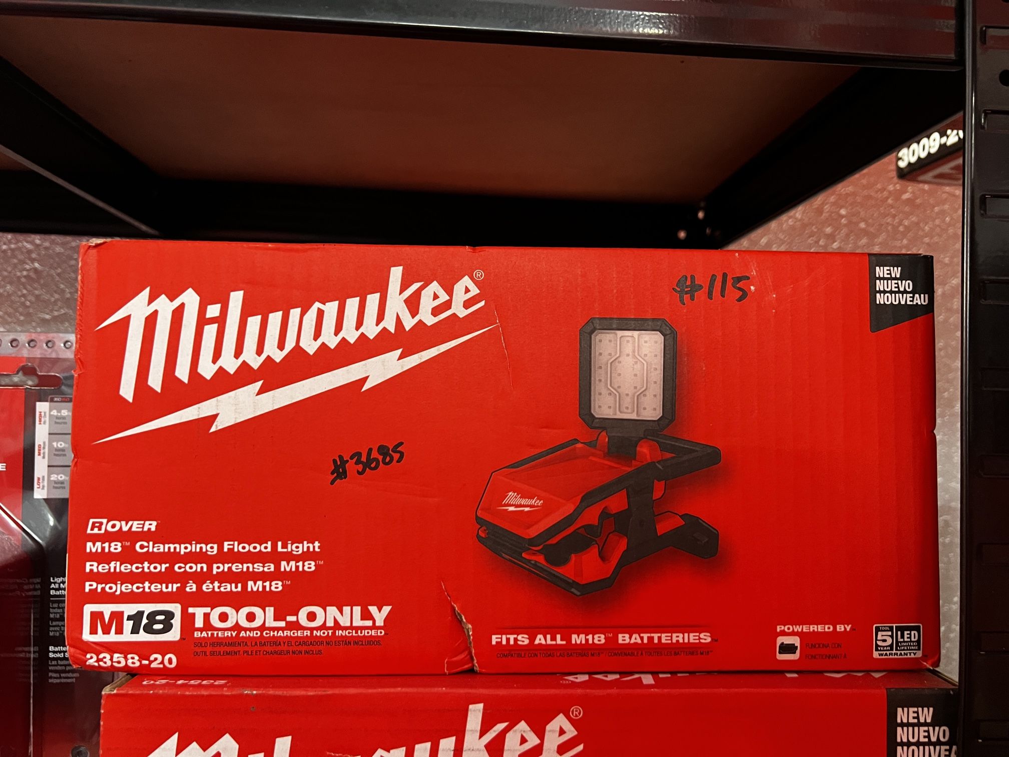 Milwaukee M18 Rover Clamping Flood Light Tool Only