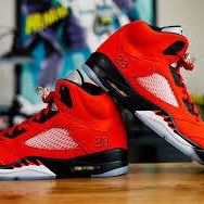 Red Black Air Jordans 8/5
