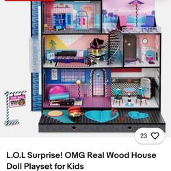 LOL surprise Barbie Real Wood Doll Playset With Play Pieces 