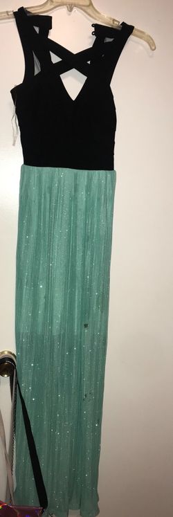 Green and black dress 20 wore once