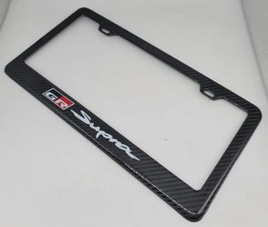 BRAND NEW GR SUPRA 100% Real Carbon Fiber License Plate Frame Tag Cover Original 3K
