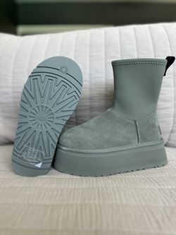 Ugg Clover Suede Classic Dipper Platform Size 5