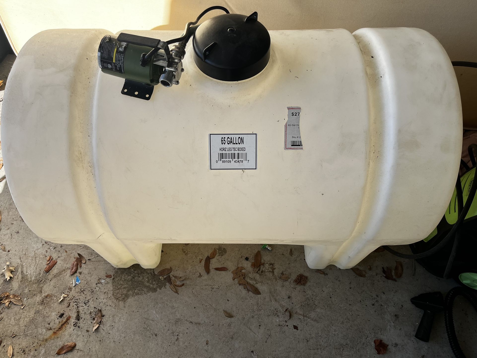 Water Tank And Water Pump