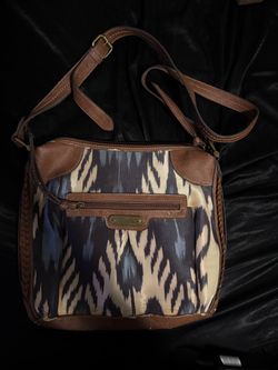 Chaps Crossbody Bag with Ikat Print