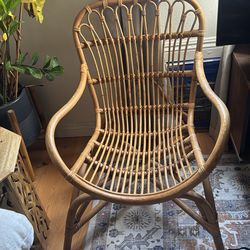 Modern Bohemian Rattan Armchair