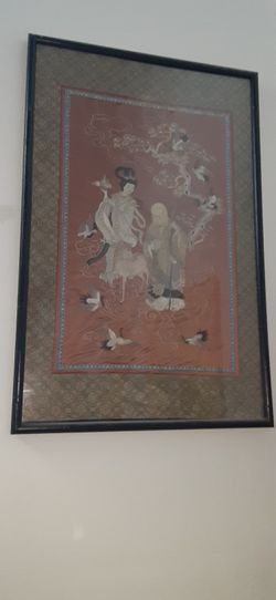 Silk Style Wall Decor Pictures Pair