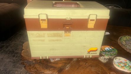 Loaded Vintage Plano 757 4-Drawer Fishing Tackle Box + Lures Included