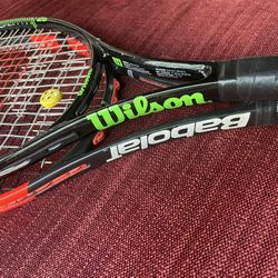 Babolat Pure Strike & Wilson Blade 16x19 Advanced Tennis Rackets