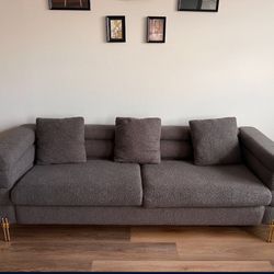 3 Seats Gray Couch 