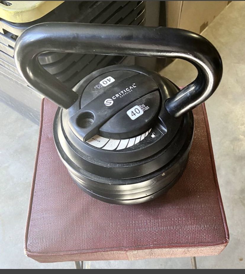 Critical Supplie 40-lb Adjustable Kettlebell