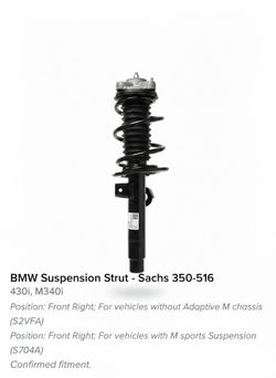 BMW Suspension Strut - Sachs 350-516 430i, M340i