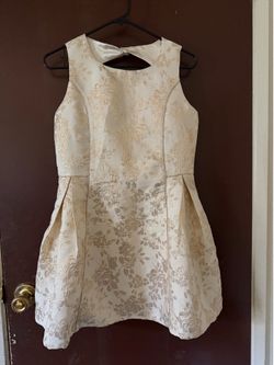 Gold flower dress