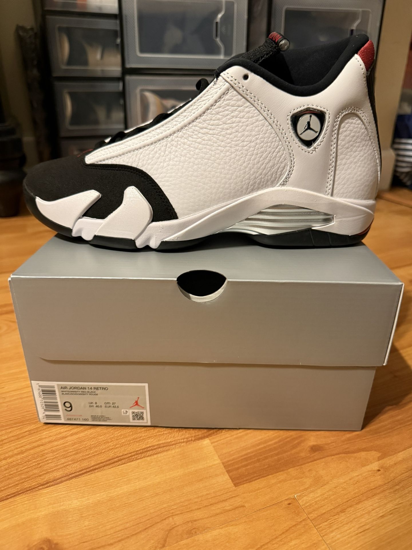 Jordan 14 Retro “Black Toe” Mens Size 9 (brand New)