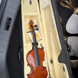 “Full-Size Cecilio Violin Kit - As Is, Needs Strings, Includes Case, Bow, Rosin & More!