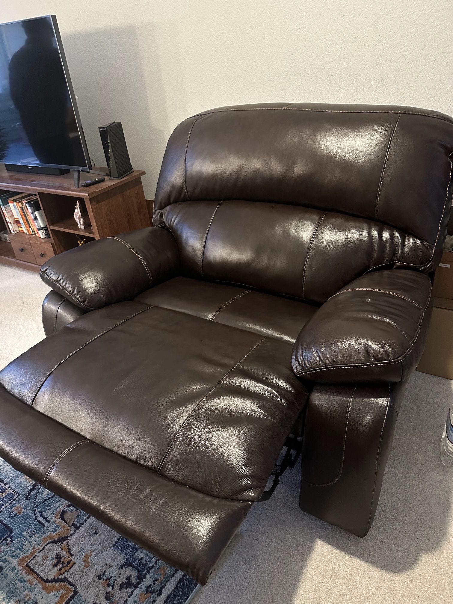 Leather Power Recliner Chair