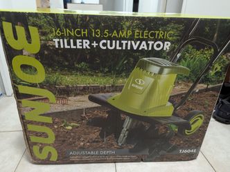 NEW - Corded Electric Garden Tiller & Cultivator with Steel Tines, 16", 13.5-Amp Motor - Heavy-Duty Tilling Machine for Lawn, Yard, and Gardening Ca